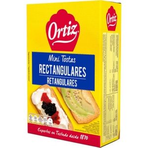 Mini tostas rectangulares Ortiz 100 g.