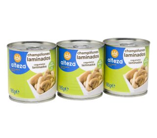 Champiñón laminado Alteza pack-3×85 g. Champiñón laminado Alteza pack-3×85 g.