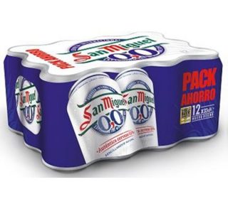 Cerveza San Miguel 0,0 sin pack-11+1×33 cl. Cerveza San Miguel 0,0 sin pack-11+1×33 cl.