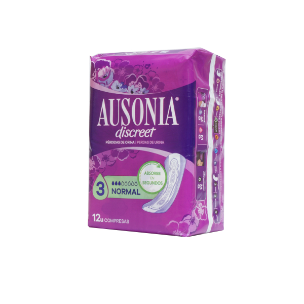 Compresas incontinencia Ausonia discreet normal 12 un.