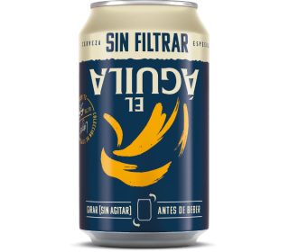Cerveza sin filtrar El Águila lata 33 cl. Cerveza sin filtrar El Águila lata 33 cl.