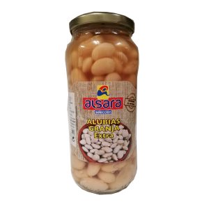 Alubias granja cocidas Alsara tarro 400 g.