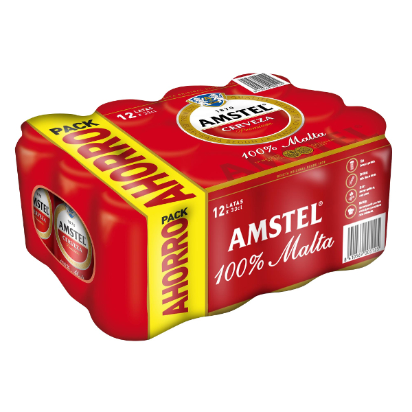 Cerveza Amstel pack-12×33 cl