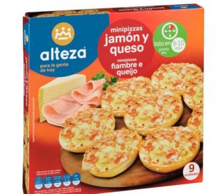 Mini pizza jamón/queso Alteza 9un., 270g