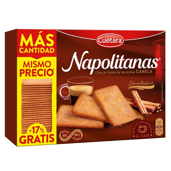 Galletas Cuétara Napolitanas 426 g +17% gratis