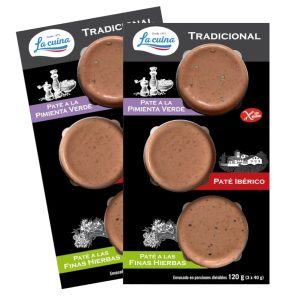 Tabla paté gourmet La Cuina:P. Ximenez/frambuesa/trufa pack-3x40g