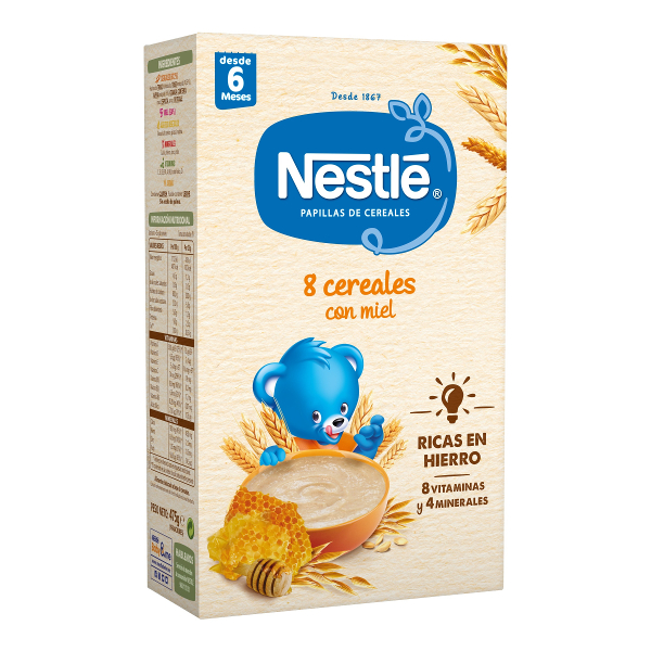 Papillas Nestlé 8 cereales 475 g