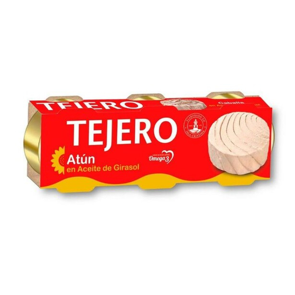 Atún aceite girasol Tejero pack-3×52 g