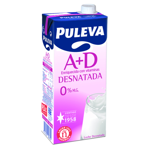 Leche Puleva desnatada 1 lt