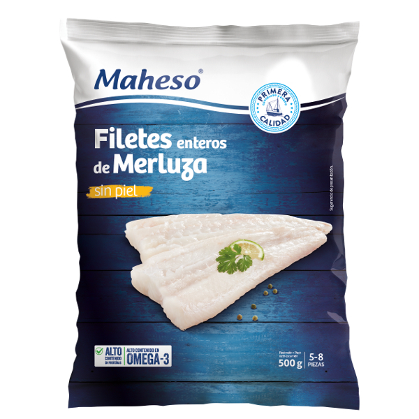 Filete merluza argentina sin piel Maheso 500 g