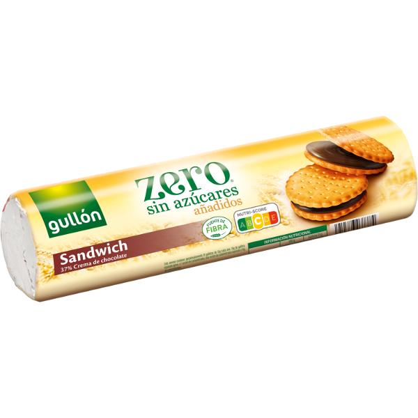 Galletas Gullón zero rellena choco 250 g