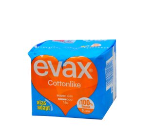 Compresas Evax cottonlike alas super 14 un