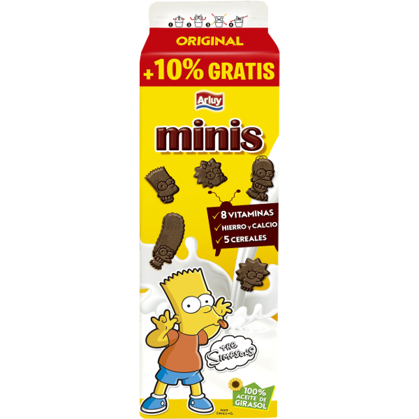 Galletas mini Simpson choco Arluy 275g+27,5 g