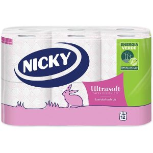 Papel higiénico Nicky Ulltrasof 2c 12 rollos