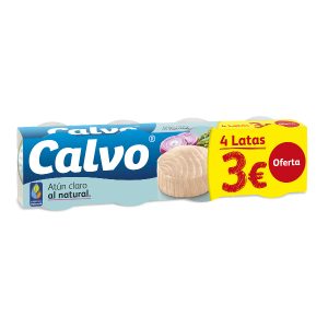 Atún claro al natural Calvo pack-4x52 g