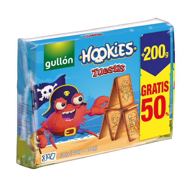 Galletas Gullón Hookies tuesti 400 g+200 g