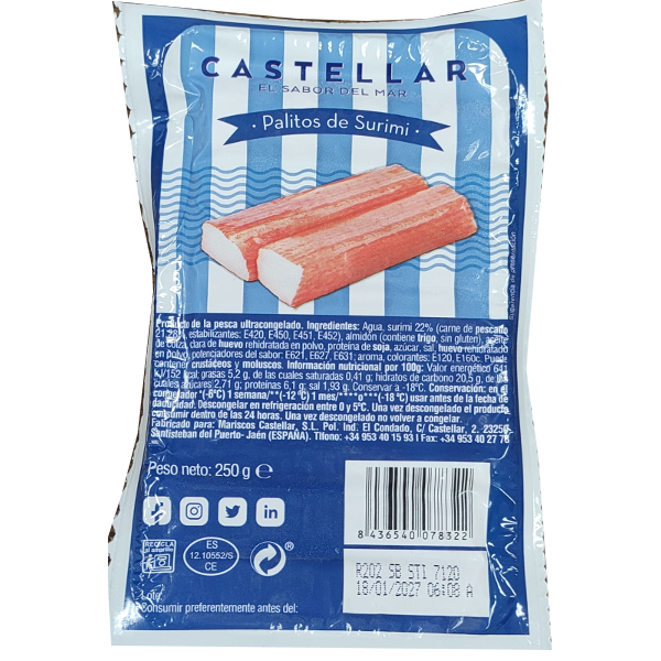 Palitos surimi Castellar 250 g