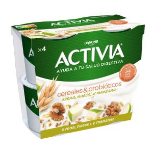 Activia avena/nueces/manzana pack-4x115g