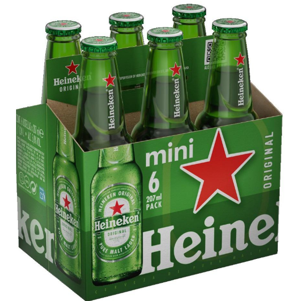 Cerveza Heineken pack-6×20,7cl Cerveza Heineken pack-6×20,7cl