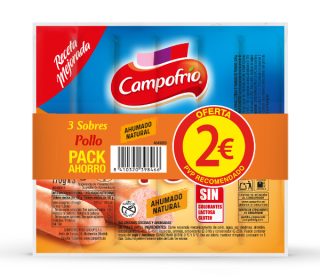 Salchichas pollo Campofrio pack-3×140 g