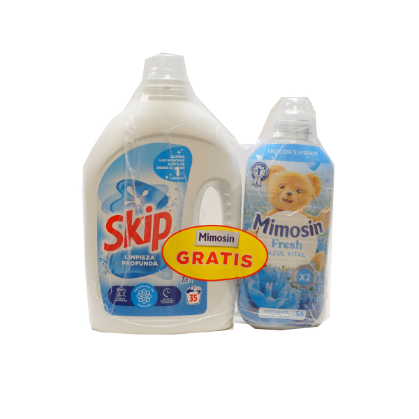 Gel detergente Skip 35 dosis+ Mimosin 56 dosis
