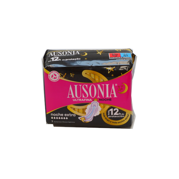 Compresas Ausonia ad alas extra noche 7 un