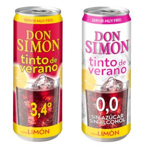 Tinto de verano D.Simón lata 33cl. Limón o limón 0,0