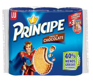 Galletas Príncipe rellenas chocolate pack-3x300g