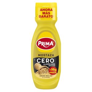 Mostaza Prima cero pet 265g+35 g gratis