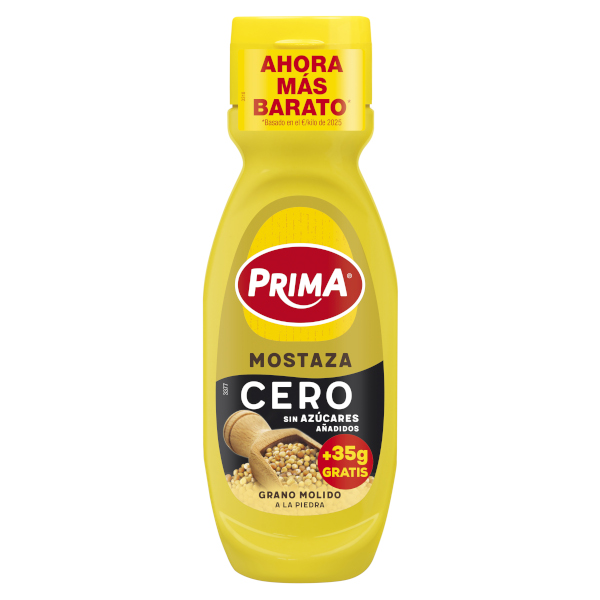 Mostaza Prima cero pet 265g+35 g gratis Mostaza Prima cero pet 265g+35 g gratis