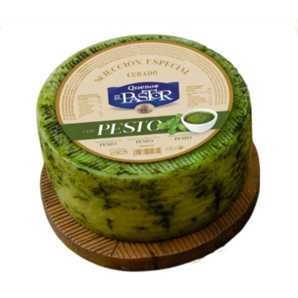 Queso curado mezcla con pesto El Pastor, 250 g