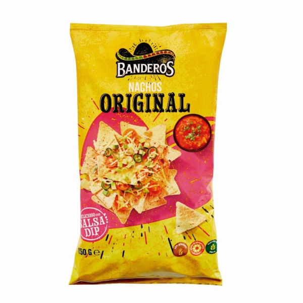 Tortillas chips Banderos XL natural 150 g Tortillas chips Banderos XL natural 150 g